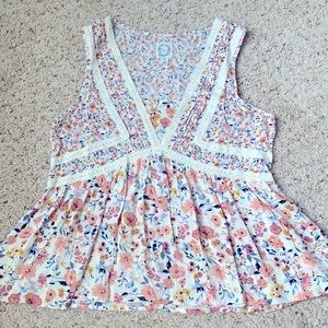 Francesca’s Floral Flowy Tank Top